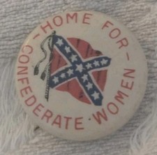 Rare 1920s Home for Confederate Women Celluloid Donation Pin, Richmond Va Home picture