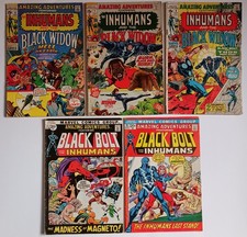 AMAZING ADVENTURES #6-10 MARVEL 1971 INHUMANS BLACK WIDOW KIRBY ADAMS G/VG picture