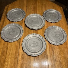 Vintage York Metalcrafters 10” Dinner Plates Set Of 8 Plantation Manor Louisiana picture