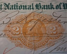 SLING'S 🪙 RARE 1876 First NATIONAL BANK OF WEST CHESTER Bank 🏦 Check picture