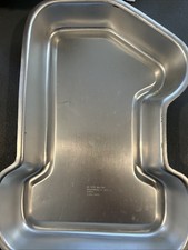 Vintage 1979 Wilton #1 Number One Cake Pan 502-1905 Aluminum Birthday picture