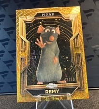 2025 Topps Pixar Gold Remy #40 Gold Mini Diamond Etch /50 Ratatouille 42/50 picture