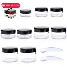 10pcs Small Travel Containers, Black Sample Jars with 3/5/10/15/20g, picture