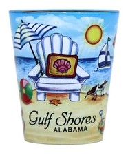 Gulf Shores Alabama Beach Chair In-And-Out Shot Glass picture