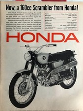 Vintage 1966 Honda motorcycle original ad picture