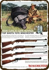 1960 WINCHESTER MODEL 100 - 88 - 70 - 94 RIFLE Gun DECORATIVE REPLICA METAL SIGN picture