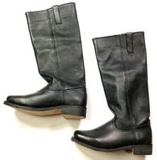 INDIAN WARS US UNION M1872 CAVALRY HORSE RIDING BLACK LEATHER BOOTS-SIZE 11 picture