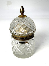 Art Deco Cool Evans Gold Tone & Cut Diamond Crystal Palace Design  Table Lighter picture