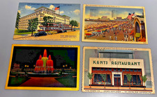 Lot of 4 Vintage Atlantic City 1943 Postcards w Messages to PFC in New York City picture