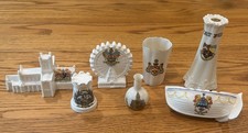 Vintage Crested Ware Arcadian China Lot Of 7 PCs. picture