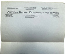 American Railway Development Association Letterhead RG Buford EJ Hoddy John Haw picture