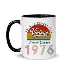 Vintage 1976 Ceramic Coffee Mugth Birthday Gifts for Women Men Year Old 50 picture