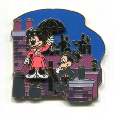 Disney Pins Minnie Mouse as Mary Poppins (Slides) & Mickey Great Movie Ride Pin picture