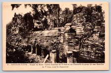 Antique Cambodia Postcard SIEM REAP Angkor Thom Bayon Temple 1920 picture