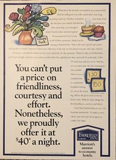 1994 Marriott Fairfield Inn PRINT AD Marriotts Answer To Economy Hotel VTG 1990s picture
