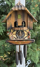 Vintage German Schmeckbecher Chalet Musical Cuckoo Clock - SEE VIDEO picture