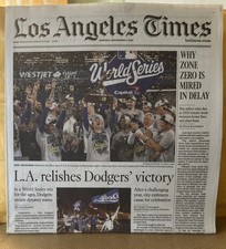 LOS ANGELES TIMES NOV 3, 2025 NEWSPAPER LA DODGERS WORLD SERIES CHAMPIONS MOOKIE picture