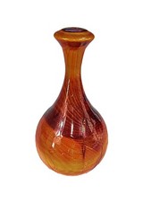 Vintage Hand Turned Tuscarora Red Cedar BURL ART Wood Twig Vase Bottle Wheeler? picture