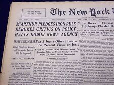 1945 SEPTEMBER 15 NEW YORK TIMES - M'ARTHUR PLEDGES IRON RULE - NT 247 picture