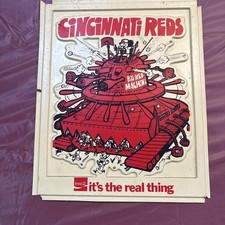 Vintage late 1960’s -70’s Cincinnati Reds big Red machine vaccuform Plastic Sign picture