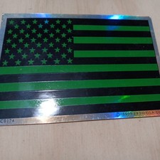 American Flag Forward Subdued 3x4 Inch All Weather Decal Prismatic Reflective picture