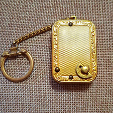 Vintage 1956 Gold Tone Reuge Ste. Croix Swiss Music Box Kechain Overwound/Repair picture