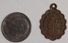 VINTAGE  ST ANTOINE DE PADOUE ST FRANCOIS D'ASSISE PPN MEDAL picture