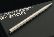 [Exc+5 w/Box] PORSCHE DESIGN P'3125 Silver Stainless steel Twisted Ballpoint Pen picture