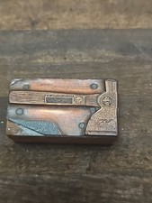 PB2- Antique Phila Tool Hatchet Wood Printing Block Advertising picture