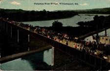 Vintage Postcard 1910 Potomac River Bridge, Williamsport, Maryland (MD) picture