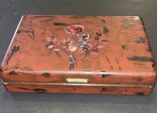 Vintage Dark Rose Weird Creepy Jewelry Box Hand Painted / Designed OOAK picture