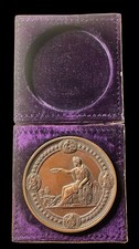 1876 Philadelphia Centennial Exposition Award Medal Large Bronze w/Original Box picture