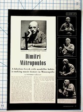 Dimitri Mitropoulos Magazine Article Feature Photos 1940s Greek Conductor picture