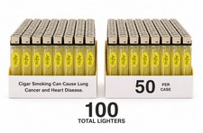 100 Bulk Disposable Lighters Butane Refillable – 2 Packs of 50 Wholesale Lot picture