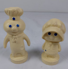 Vintage 1974 Pillsbury Dough Boy Poppin Fresh And Poppie Salt And Pepper Shakers picture