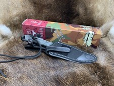 Muela Typhoon Black Blade Hunting Knife With Black Micarta Handle Mint In Box picture