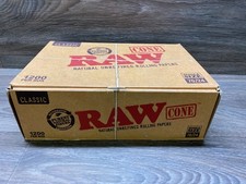 RAW Classic Single Size 70/24 | Bulk Box | 1200 Pre Rolled Cones picture