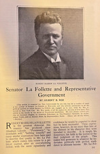1908 Wisconsin Senator Robert La Follette and Representative Government picture