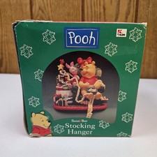 Vintage 1998 Disney Winnie the Pooh Stocking Holder Santa’s Best  Pooh & Piglet picture