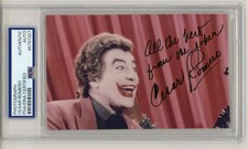 Cesar Romero ~ Signed Autographed Batman The Joker Photo ~ PSA DNA Encased picture