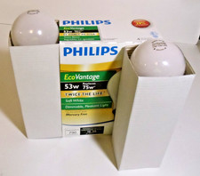 4-Pack Vintage 75W Philips Soft White Double Life A19 Light Bulbs New in Carton picture