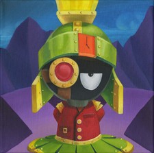 Warner Brothers-LE Canvas Signed Ben Olson-Steampunk Marvin-Marvin the Martian picture