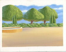 Superfriends hand-painted production background key Hanna Barbera 1979 fr picture