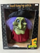 VINTAGE 2002 GEMMY HALLOWEEN HEAD LUNGER MOTION ACTIVATED WITCH NEW IN BOX picture