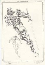 X-0 Manowar and Solar Man of the Atom Original Comic Art Valiant Comics by Bart picture