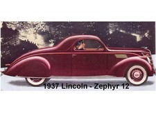 1937 Lincoln - Zephyr V-12   Refrigerator / Tool Box  Magnet picture