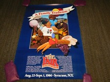 VINTAGE 1986 NEW YORK STATE FAIR  SYRACUSE  POSTER 32 1/2