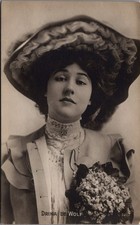 Drina De Wolf Edwardian Actress Portrait Photo Postcard A. H. Germany 5272 picture