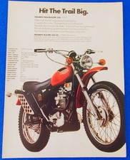 1971 Triumph Trailblazer 250 Ad T25T Scrambler Meriden Biker Wall Art Gift UK picture