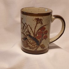 Otagiri Partridge Mug Stoneware Wildlife 1970s Rare Partridge Mug Cup VINTAGE picture